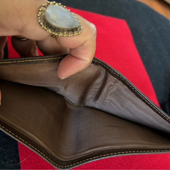 Gucci EUC Coated Canvas Monogram and Brown Leather Wallet - Picture 5 of 7